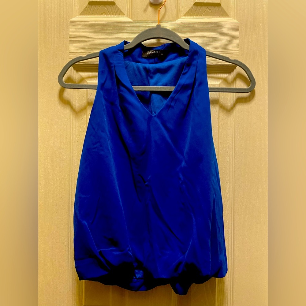 WOMAN BLUE SLEEVELESS TOP Size XS